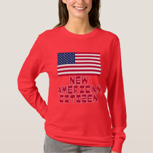 Neuer amerikanischer Staatsbürger mit T-Shirt