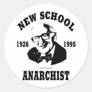 Neuer Anarchist — Murray Rothbard Runder Aufkleber