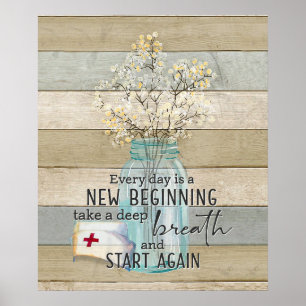 Neuer Anfang Inspiration und Motivierend Poster