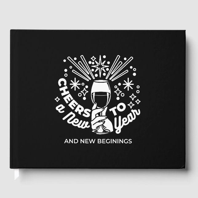 Neuer Anfang Weingläser - Illustration 2 Gästebuch (Vorderseite)