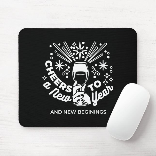 Neuer Anfang Weingläser - Illustration 2 Mousepad (Mit Mouse)