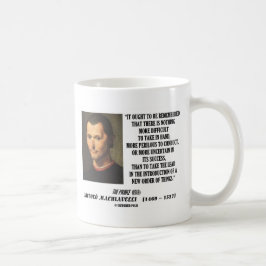 Neuer Auftrag Niccolo Machiavelli des Sache-Zitats Tasse
