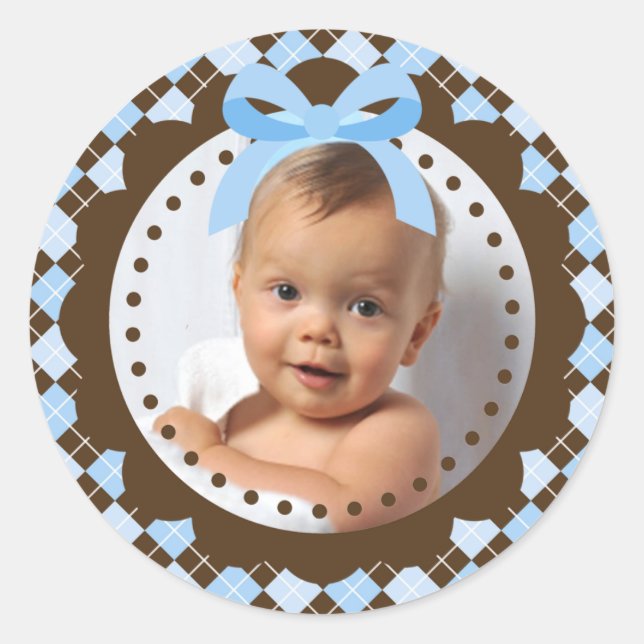 Neuer Baby-Aufkleber Runder Aufkleber (Vorderseite)