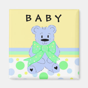 Neuer Baby Blau Teddybär Magnet