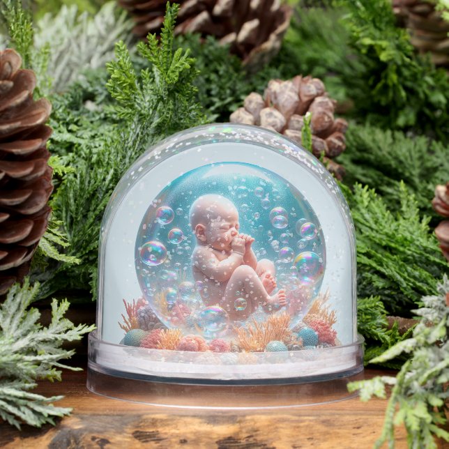 Neuer Baby Boy Birth Ankündigung Snow Globe Schneekugeln (Winter)