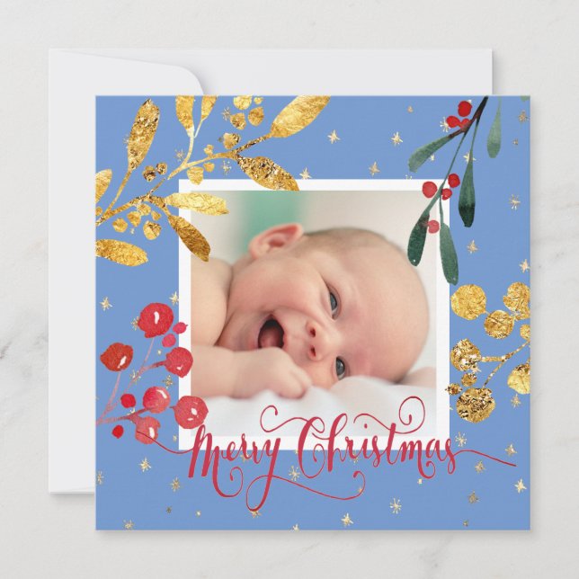neuer Baby-Junge Frohe Weihnachten (Vorderseite)