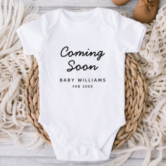 Neuer Baby Schwangerschaft Ankündigung Baby Bodysu Strampler