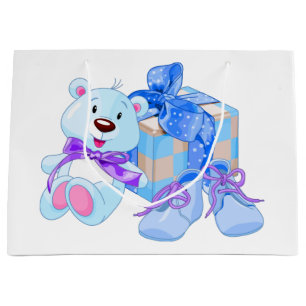 Neuer Babyjunge Große Geschenktüte