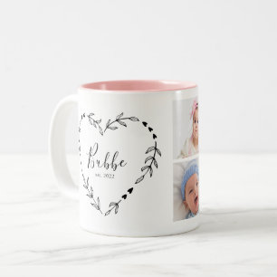 Neuer Bubbejahrsst. Vier FotoCollage Zweifarbige Tasse