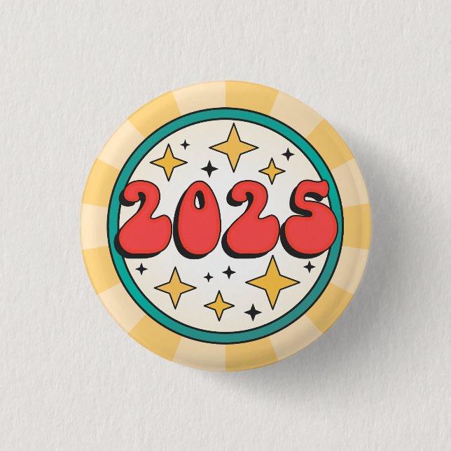 Neuer Cartoon 2025 Button (Vorderseite)