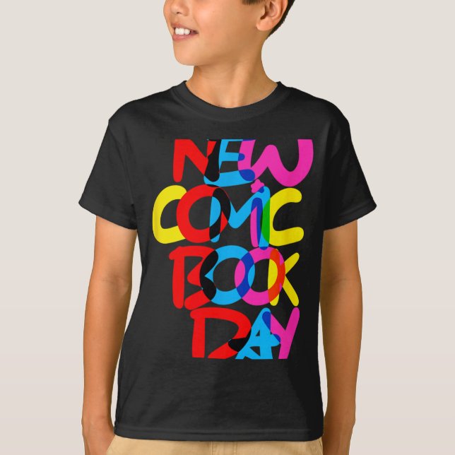 Neuer Comic-Tag (Überlappung) T-Shirt (Vorderseite)