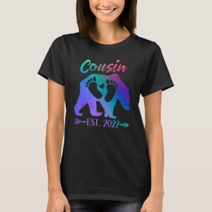 Neuer Cousin Bear Est 2022 Kinderdusche Ankündigun T-Shirt