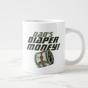 Neuer Dad Wochenende Golfer-Vater Windel Geld Barg Jumbo-Tasse