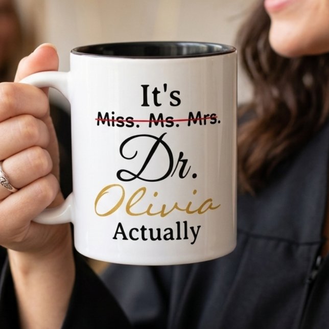 Neuer Doktor PhD Absolventen Tasse Geschenk mit in (Von Creator hochgeladen)