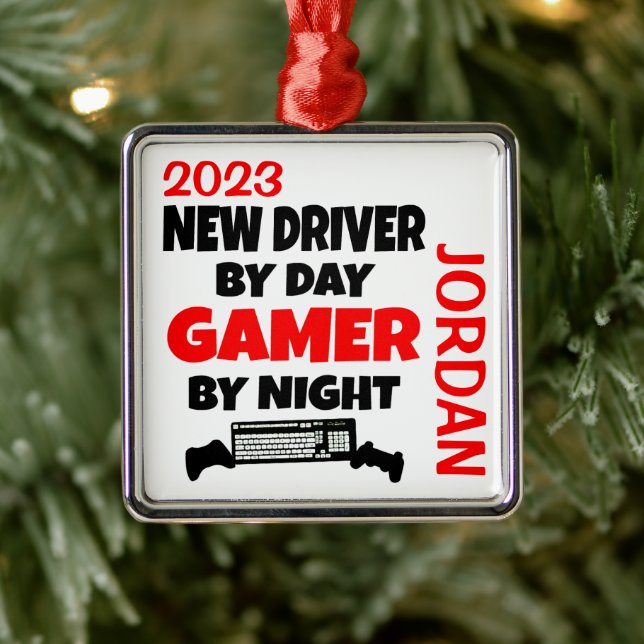 Neuer Driver Gamer Ornament Aus Metall (Baum)