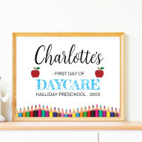 Neuer Erster Tag der Tagesstätte Daycare 1. Tag de