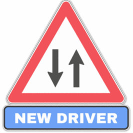 Neuer Fahrer auf der Straße (Autowarnsystem) Aufkleber