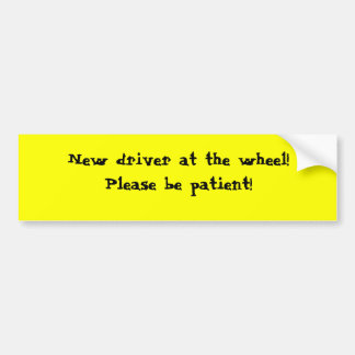 Neuer Fahrer-Autoaufkleber Autoaufkleber