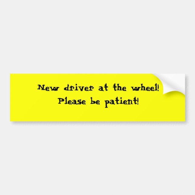 Neuer Fahrer-Autoaufkleber Autoaufkleber (Vorne)