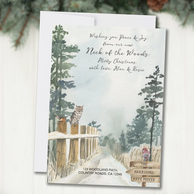 Neuer Fleck des Wald-Waldweges Winter-Bewegung Ankündigung (Von Creator hochgeladen)