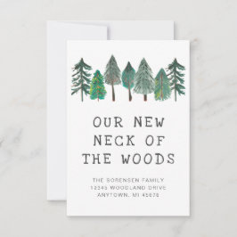 Neuer Fleck des Woods Family Foto Moving Ankündigung