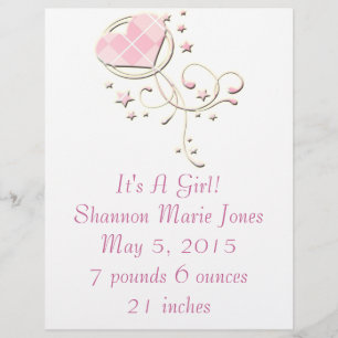 Neuer Flyer für die Ankündigung von Baby