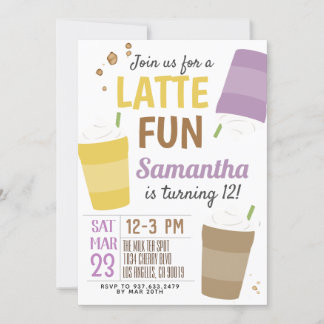 Neuer Fun Coffee Geburtstag Einladung