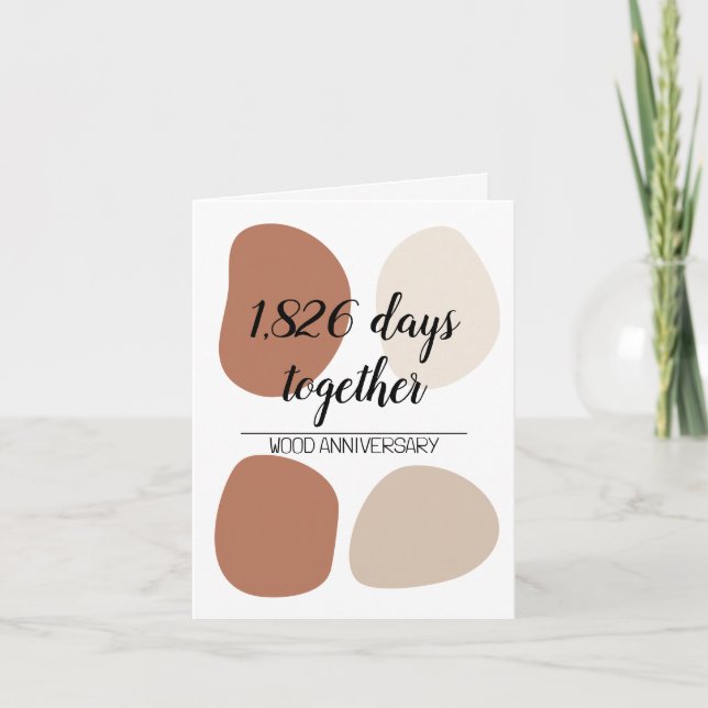 Neuer fünfter Hochzeitstag Karte (Vorderseite)