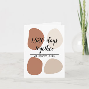 Neuer fünfter Hochzeitstag Karte