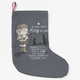 Neuer Geborener König Kleiner Weihnachtsstrumpf