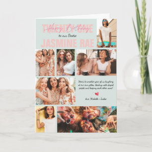 Neuer Geburtstag   7 FotoCollage Karte