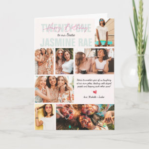 Neuer Geburtstag 7 FotoCollage Karte