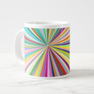 Neuer gestreifter Hintergrund Jumbo-Tasse