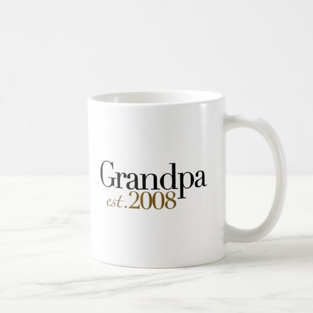 Neuer Großvater Est 2008 Tasse (Rechts)