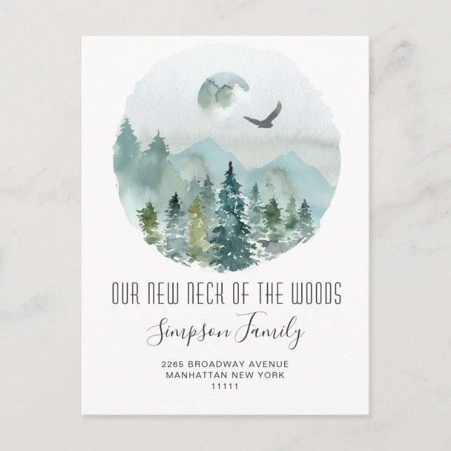 Neuer Hahn der Woods Moving Ankündigung (Vorderseite)