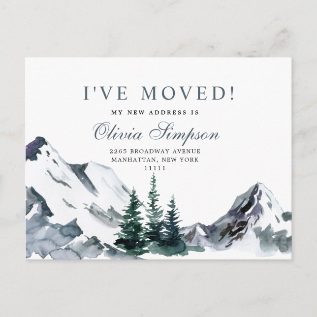 Neuer Hahn der Woods Moving Ankündigung Postkarte (Vorderseite)