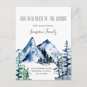 Neuer Hahn der Woods Moving Ankündigung Postkarte