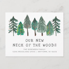 Neuer Hahn der Woods Moving Announcement Postcard Postkarte