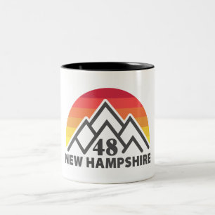 Neuer Hampshire 48 Retro-Berg Zweifarbige Tasse