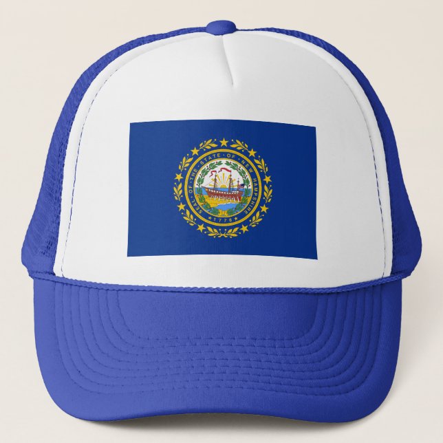 neuer Hampshire Flag Hat Truckerkappe (Vorderseite)