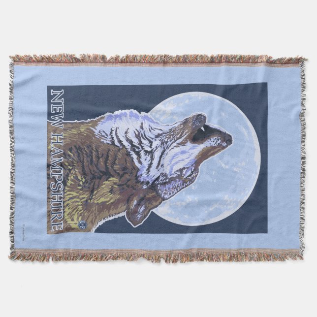 Neuer HampshireHowling Wolf Decke (Vorderseite)