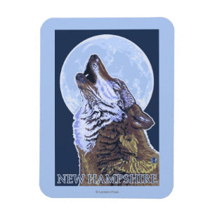 Neuer HampshireHowling Wolf Magnet