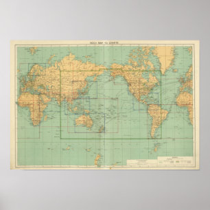Neuer Handelsmarineatlas der Indexkarte Poster
