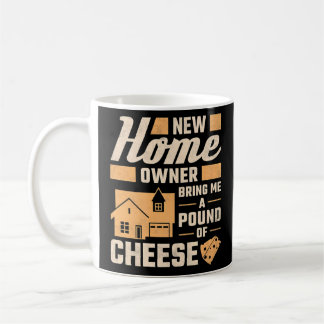 Neuer Hausbesitzer bringt mir ein Pfund Käsewärmer Kaffeetasse