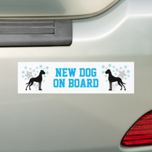 Neuer Hund an Bord Deutsche Dogge Autoaufkleber