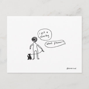neuer Hund Postkarte