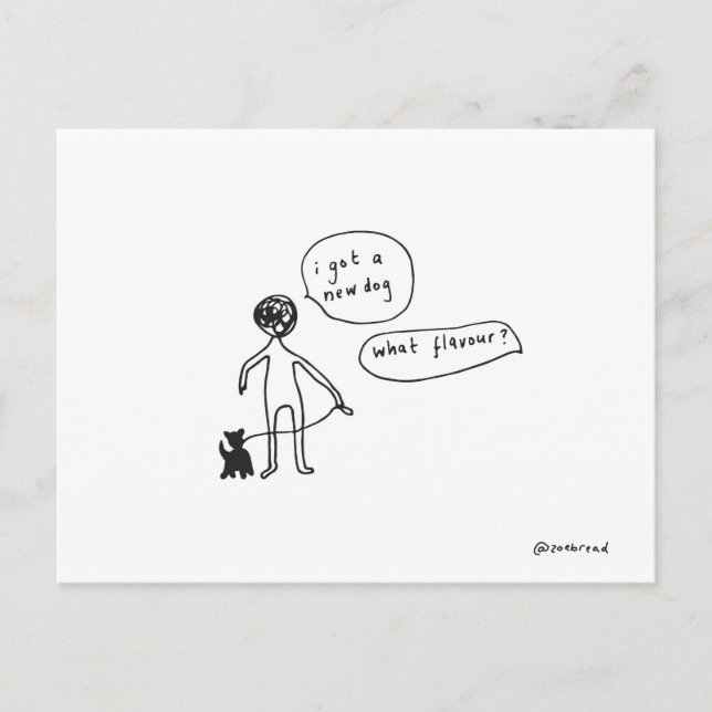 neuer Hund Postkarte (Vorderseite)