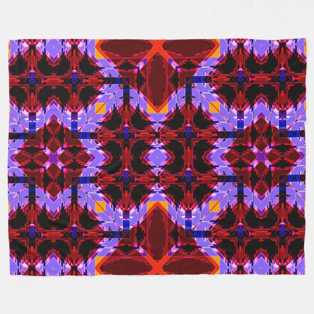 Neuer Indianer 1 Fleecedecke (Vorderseite (Horizontal))