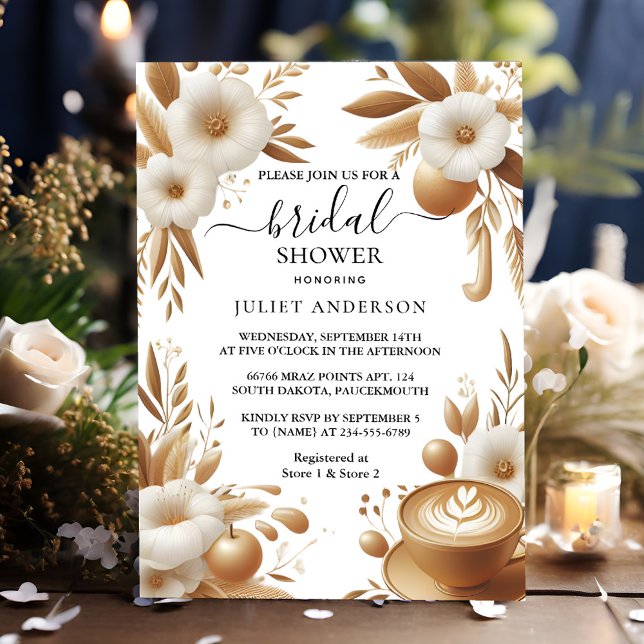 Neuer italienischer Kaffee Sorrento Lässiges Braut Einladung (Von Creator hochgeladen)