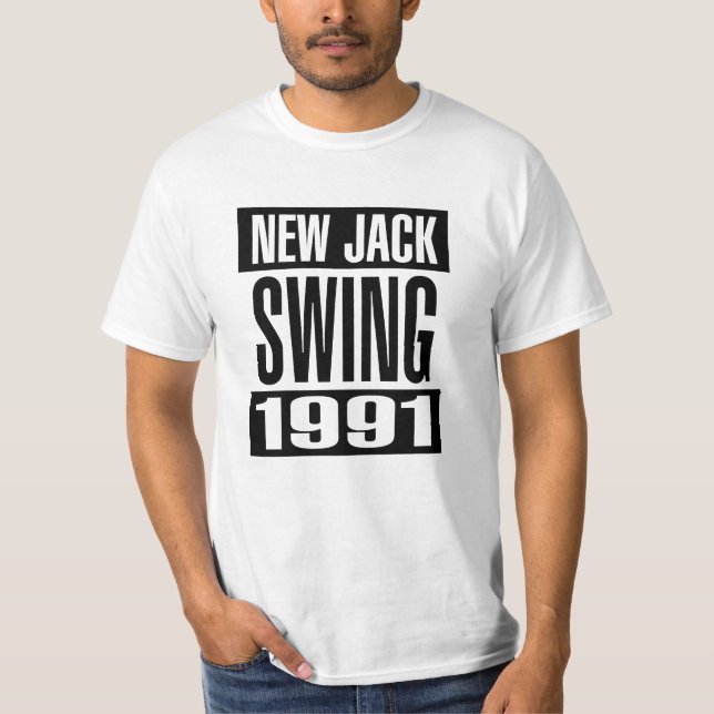 Neuer Jack Swing 1991 - Weißer T - Shirt (Vorderseite)